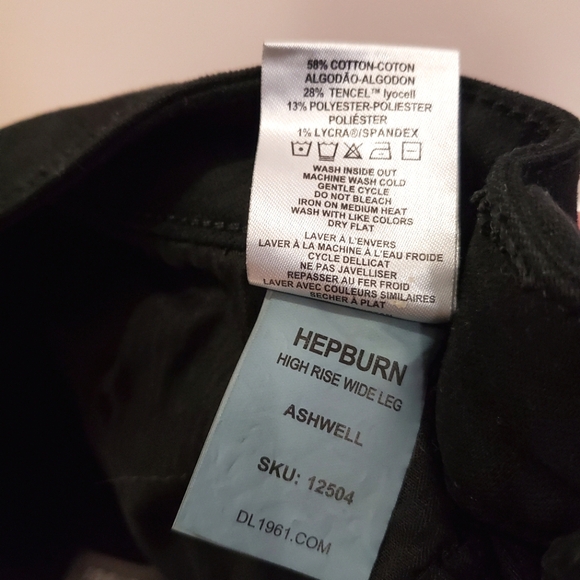 DL1961 - Hepburn High Rise Wide Leg Jeans in Ashwell - Size 16W (NWT) - Picture 9 of 9